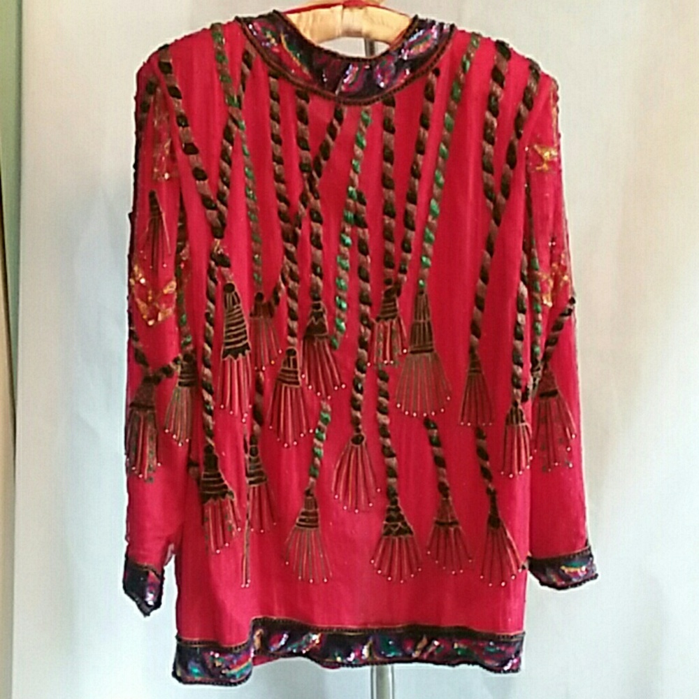 Red Sequin Jacket - image 2